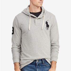 NWT Ralph Lauren Big Pony Mesh Hoodie Pullover NEW